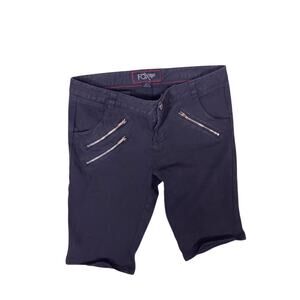 Y2K Fox Racing Black Denim Biker Shorts‎ Women’s 7 Medium Vintage